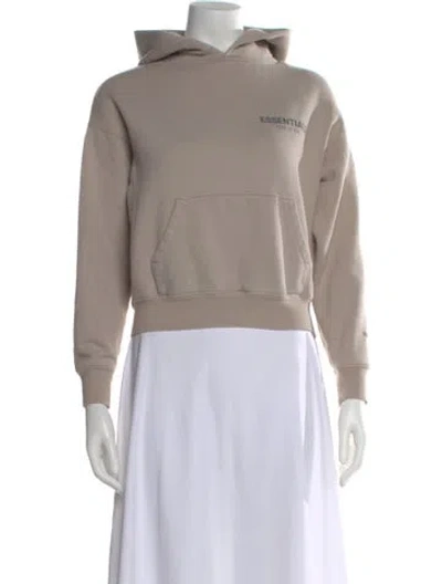 Pre-owned Essentials Crew Neck Long Sleeve Hoodie In Neutral