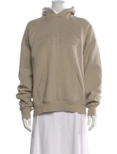 Pre-owned Essentials Crew Neck Long Sleeve Hoodie In Neutral