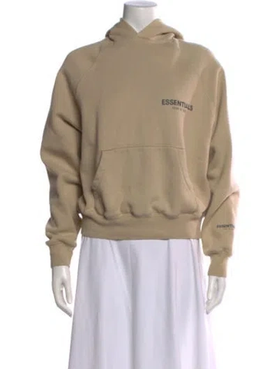 Pre-owned Essentials Crew Neck Long Sleeve Hoodie In Neutral
