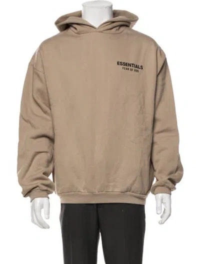 Pre-owned Essentials Crew Neck Long Sleeve Hoodie In Neutral
