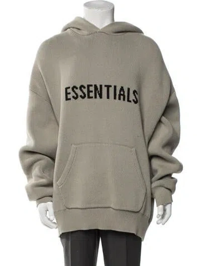 Pre-owned Essentials Crew Neck Long Sleeve Hoodie In Neutral
