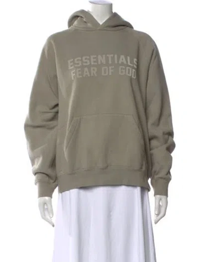 Pre-owned Essentials Crew Neck Long Sleeve Hoodie In Neutral