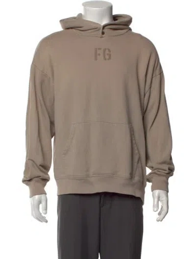 Pre-owned Essentials Crew Neck Long Sleeve Hoodie In Neutrals