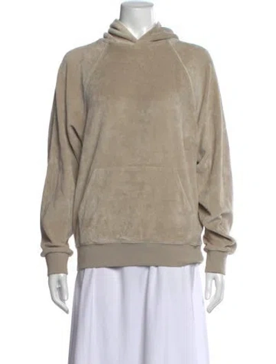 Pre-owned Essentials Crew Neck Long Sleeve Hoodie In Neutrals