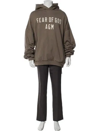 Pre-owned Essentials Crew Neck Long Sleeve Hoodie In Neutrals