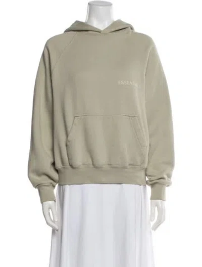 Pre-owned Essentials Crew Neck Long Sleeve Hoodie In Neutrals