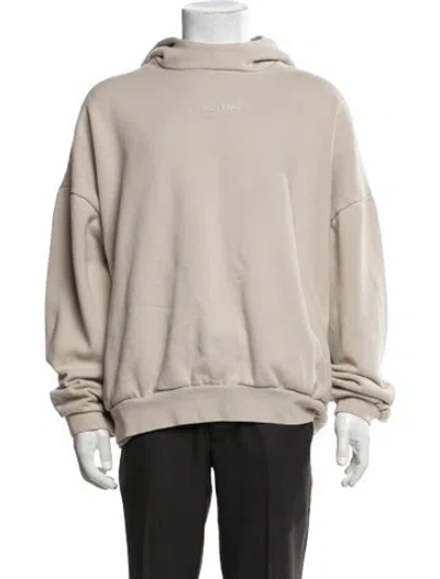 Pre-owned Essentials Crew Neck Long Sleeve Hoodie In Neutrals