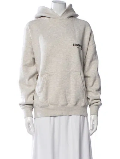 Pre-owned Essentials Crew Neck Long Sleeve Hoodie In Neutrals
