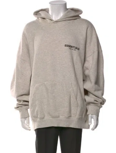 Pre-owned Essentials Crew Neck Long Sleeve Hoodie In Neutrals
