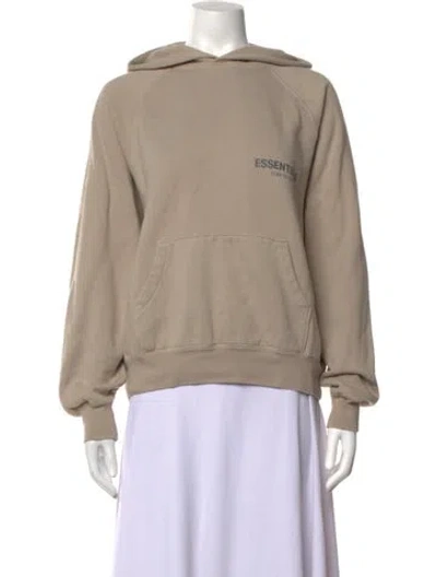 Pre-owned Essentials Crew Neck Long Sleeve Hoodie In Neutrals