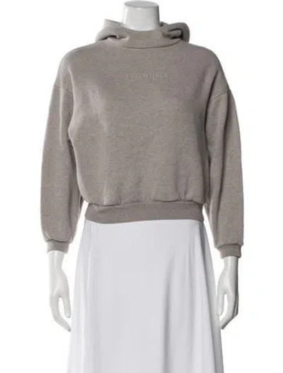 Pre-owned Essentials Crew Neck Long Sleeve Hoodie In Neutrals