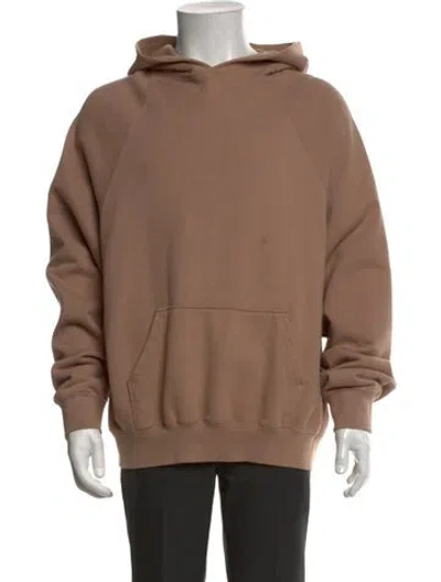 Pre-owned Essentials Crew Neck Long Sleeve Hoodie In Neutrals
