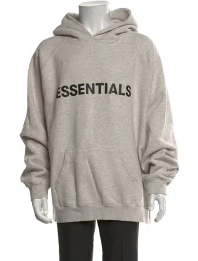 Pre-owned Essentials Crew Neck Long Sleeve Hoodie In Neutrals