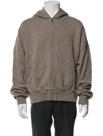 Pre-owned Essentials Crew Neck Long Sleeve Hoodie In Neutrals