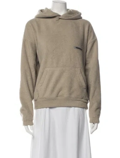 Pre-owned Essentials Crew Neck Long Sleeve Hoodie In Neutrals