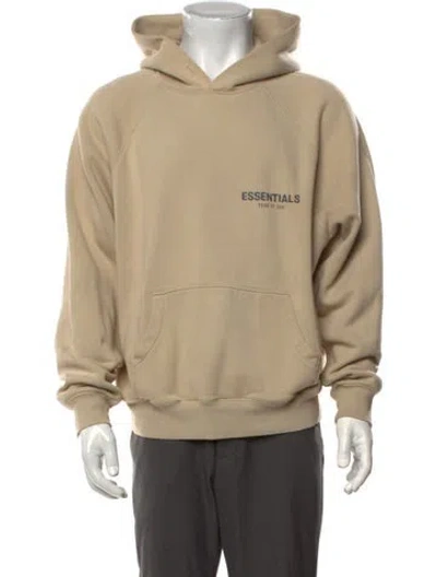 Pre-owned Essentials Crew Neck Long Sleeve Hoodie In Neutrals