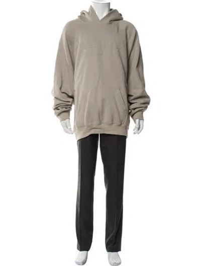 Pre-owned Essentials Crew Neck Long Sleeve Hoodie In Neutrals