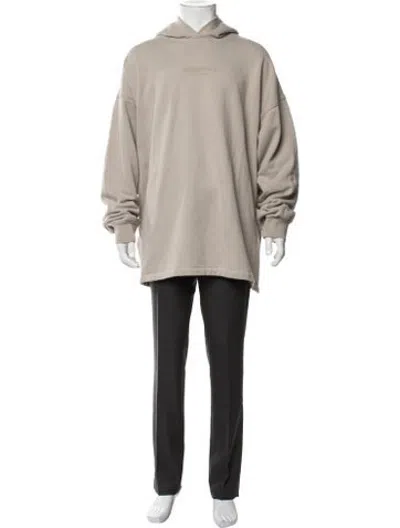 Pre-owned Essentials Crew Neck Long Sleeve Hoodie In Neutrals