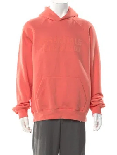 Pre-owned Essentials Crew Neck Long Sleeve Hoodie In Orange