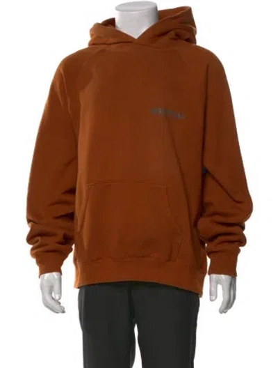 Pre-owned Essentials Crew Neck Long Sleeve Hoodie In Orange