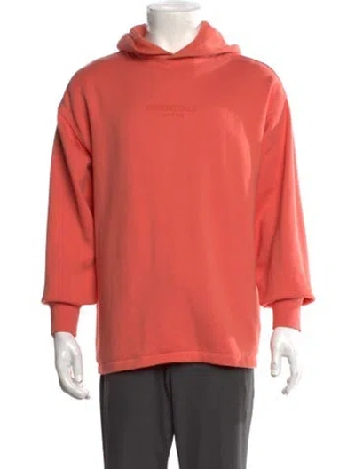 Pre-owned Essentials Crew Neck Long Sleeve Hoodie In Orange