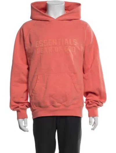 Pre-owned Essentials Crew Neck Long Sleeve Hoodie In Pink