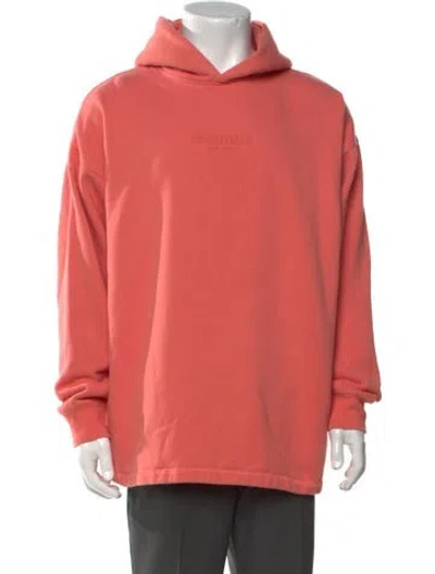 Pre-owned Essentials Crew Neck Long Sleeve Hoodie In Pink