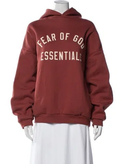 Pre-owned Essentials Crew Neck Long Sleeve Hoodie W/ Tags In Red