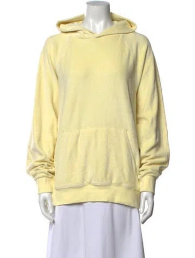 Pre-owned Essentials Crew Neck Long Sleeve Hoodie In Yellow