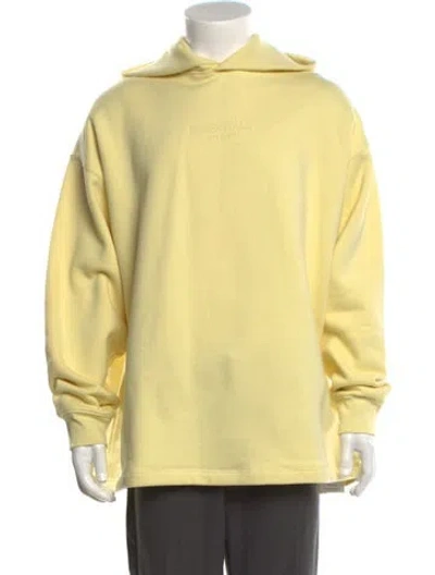 Pre-owned Essentials Crew Neck Long Sleeve Hoodie In Yellow