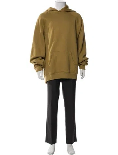 Pre-owned Essentials Crew Neck Long Sleeve Hoodie In Yellow