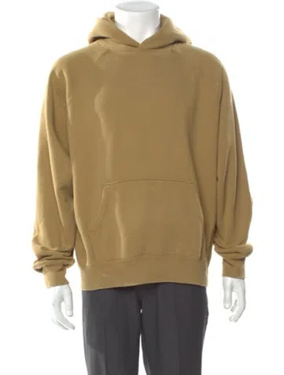 Pre-owned Essentials Crew Neck Long Sleeve Hoodie In Yellow