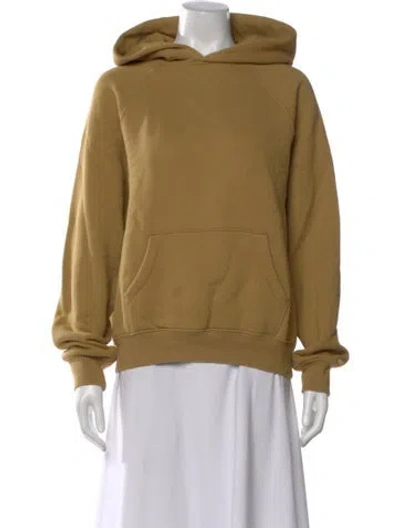 Pre-owned Essentials Crew Neck Long Sleeve Hoodie In Yellow