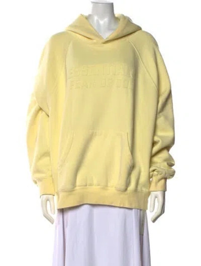 Pre-owned Essentials Crew Neck Long Sleeve Hoodie In Yellow