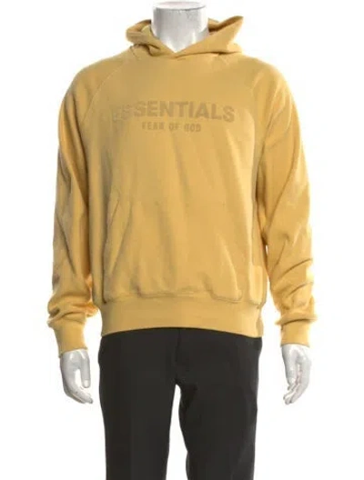 Pre-owned Essentials Crew Neck Long Sleeve Hoodie In Yellow