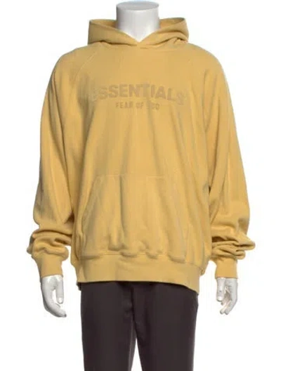 Pre-owned Essentials Crew Neck Long Sleeve Hoodie In Yellow