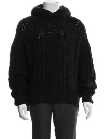 Pre-owned Essentials Crew Neck Long Sleeve Pullover In Black