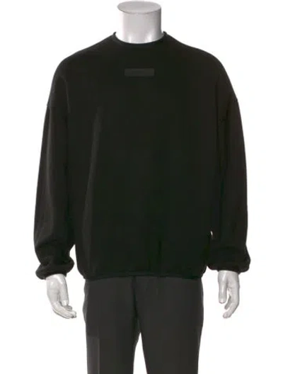 Pre-owned Essentials Crew Neck Long Sleeve Pullover In Black