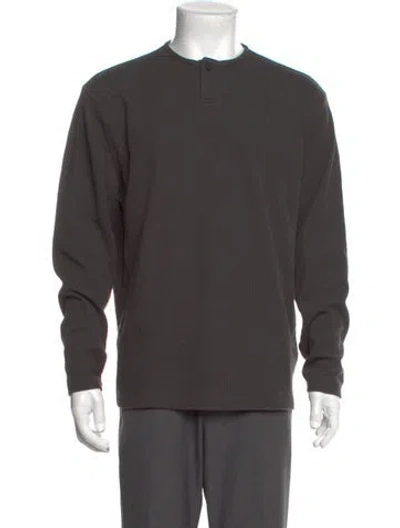 Pre-owned Essentials Crew Neck Long Sleeve Pullover In Gray