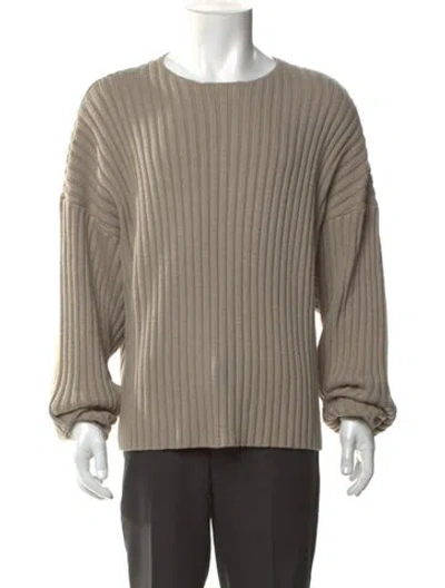 Pre-owned Essentials Crew Neck Long Sleeve Pullover In Neutral