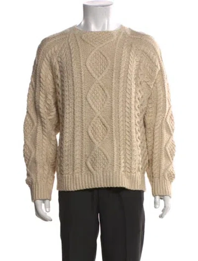 Pre-owned Essentials Crew Neck Long Sleeve Pullover In Neutral
