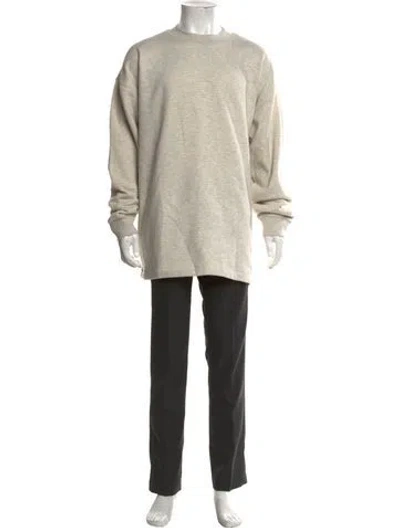 Pre-owned Essentials Crew Neck Long Sleeve Pullover In Neutrals