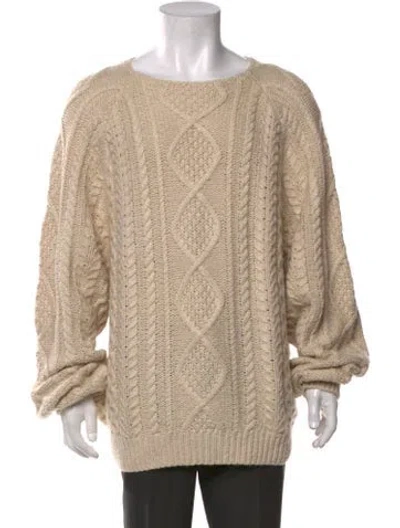 Pre-owned Essentials Crew Neck Long Sleeve Pullover In Neutrals