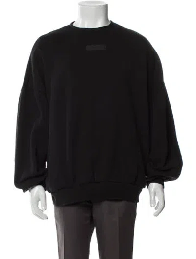 Pre-owned Essentials Crew Neck Long Sleeve Sweatshirt In Black