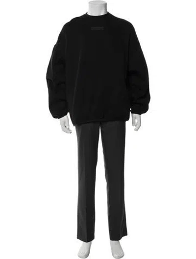Pre-owned Essentials Crew Neck Long Sleeve Sweatshirt In Black