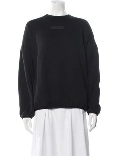 Pre-owned Essentials Crew Neck Long Sleeve Sweatshirt In Black
