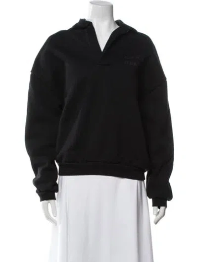 Pre-owned Essentials Crew Neck Long Sleeve Sweatshirt In Black