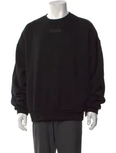 Pre-owned Essentials Crew Neck Long Sleeve Sweatshirt In Black