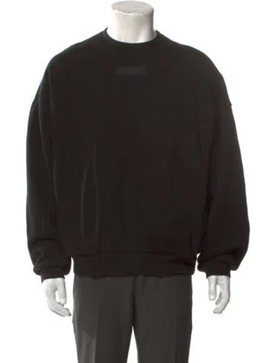 Pre-owned Essentials Crew Neck Long Sleeve Sweatshirt In Black
