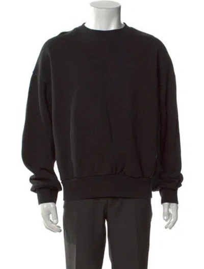 Pre-owned Essentials Crew Neck Long Sleeve Sweatshirt In Black